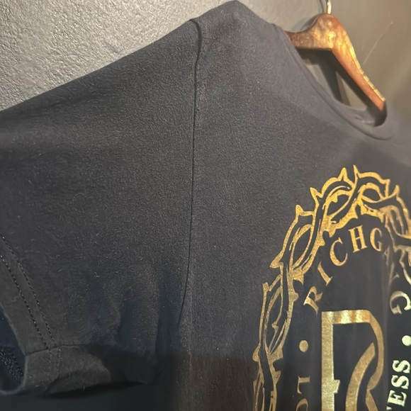 Rich Gang black and gold short sleeve T-shirt - Picture 2 of 7
